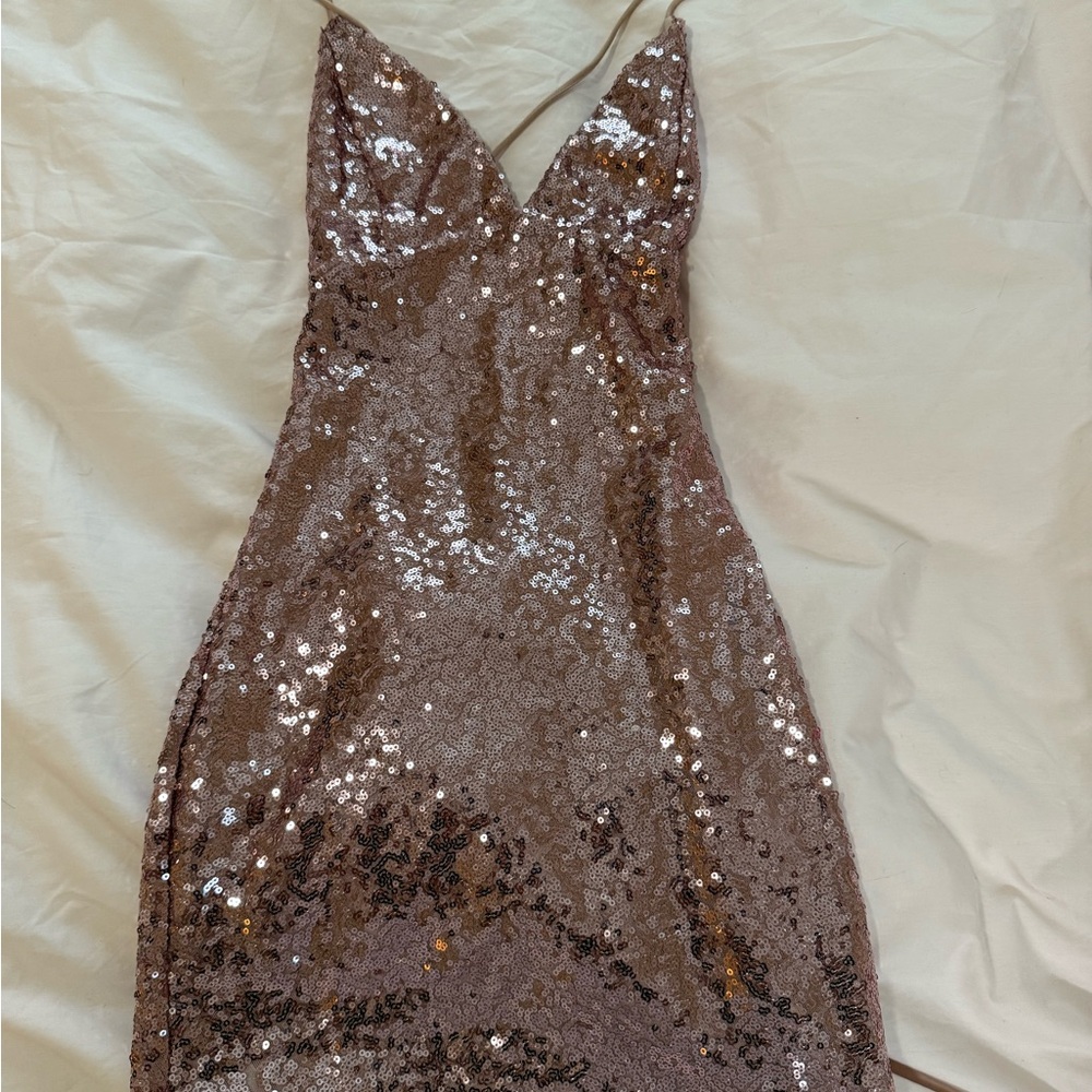 Lucy in the Sky Light Pink Sequin Dress